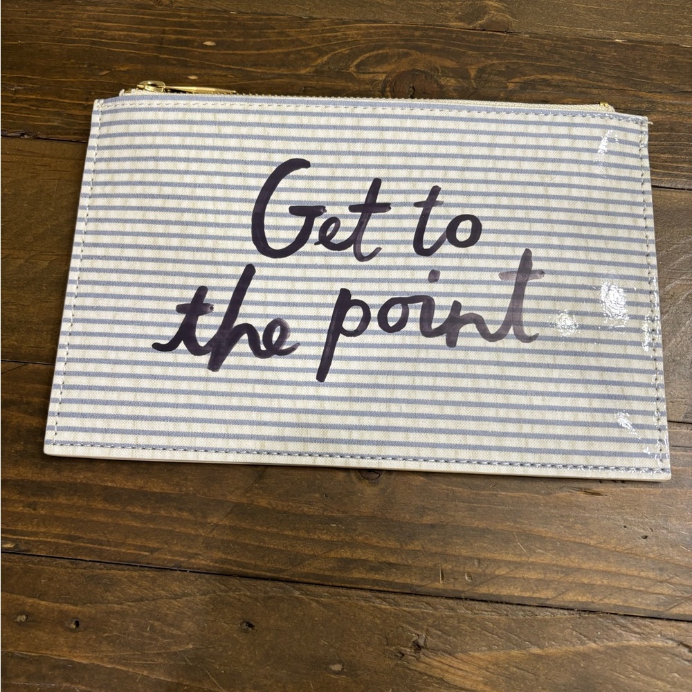 Kate Spade “Get to the Point” Seersucker Pencil Pouch